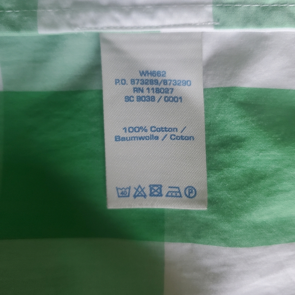 Boden Green and White Gingham Shirt Dress - Picture 6 of 6